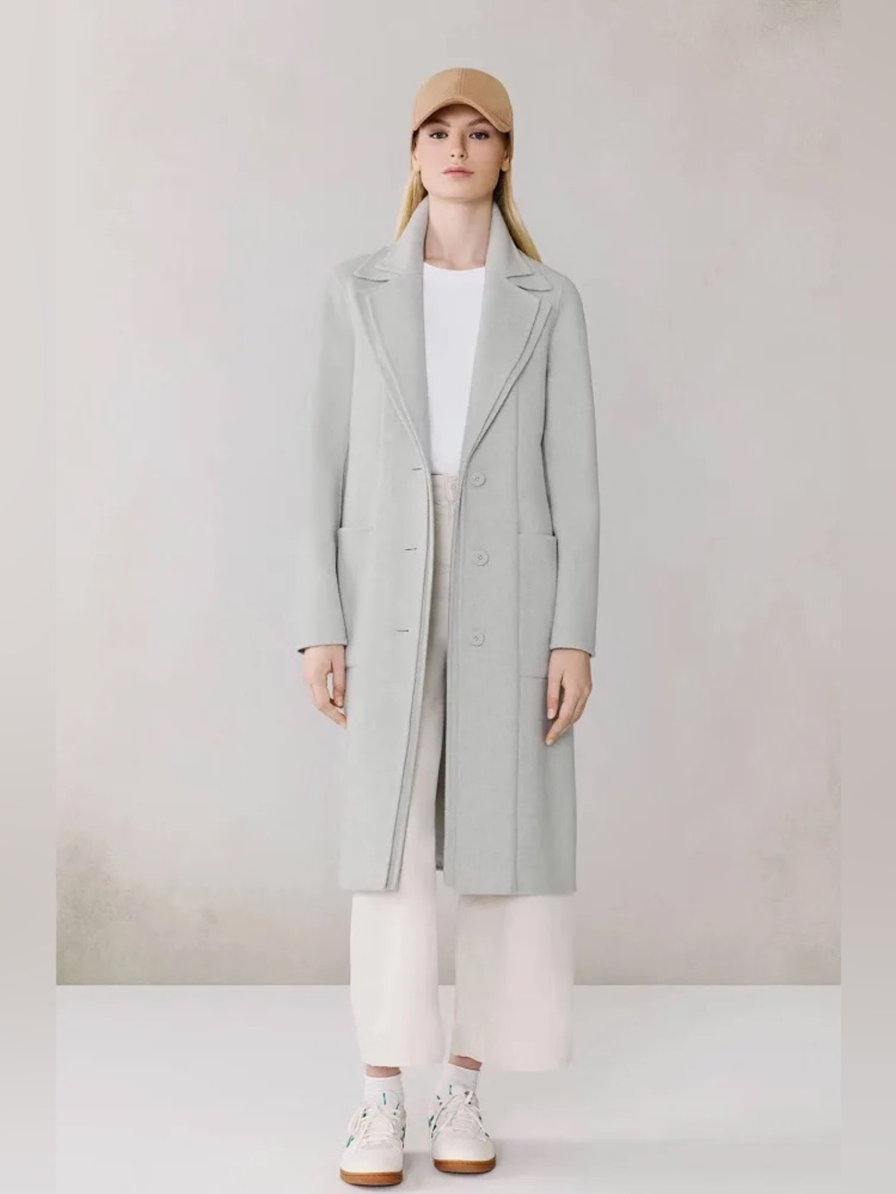 ⭐️😻⭐️ Soia and Kyo Benicia wool blend light grey coat size M